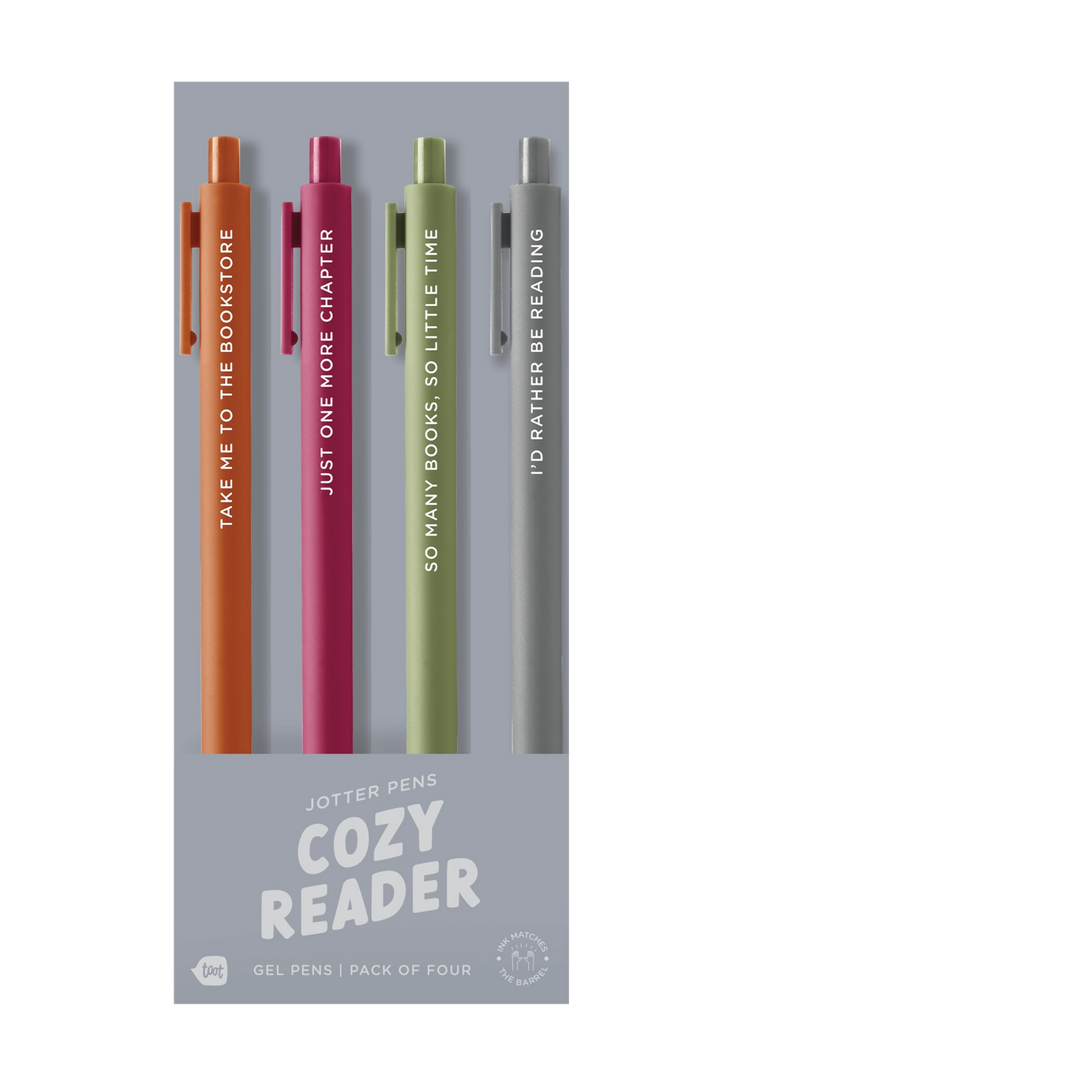 Cozy Reader Jotter Pen Pack
