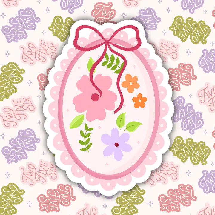 Framed Flowers Sticker