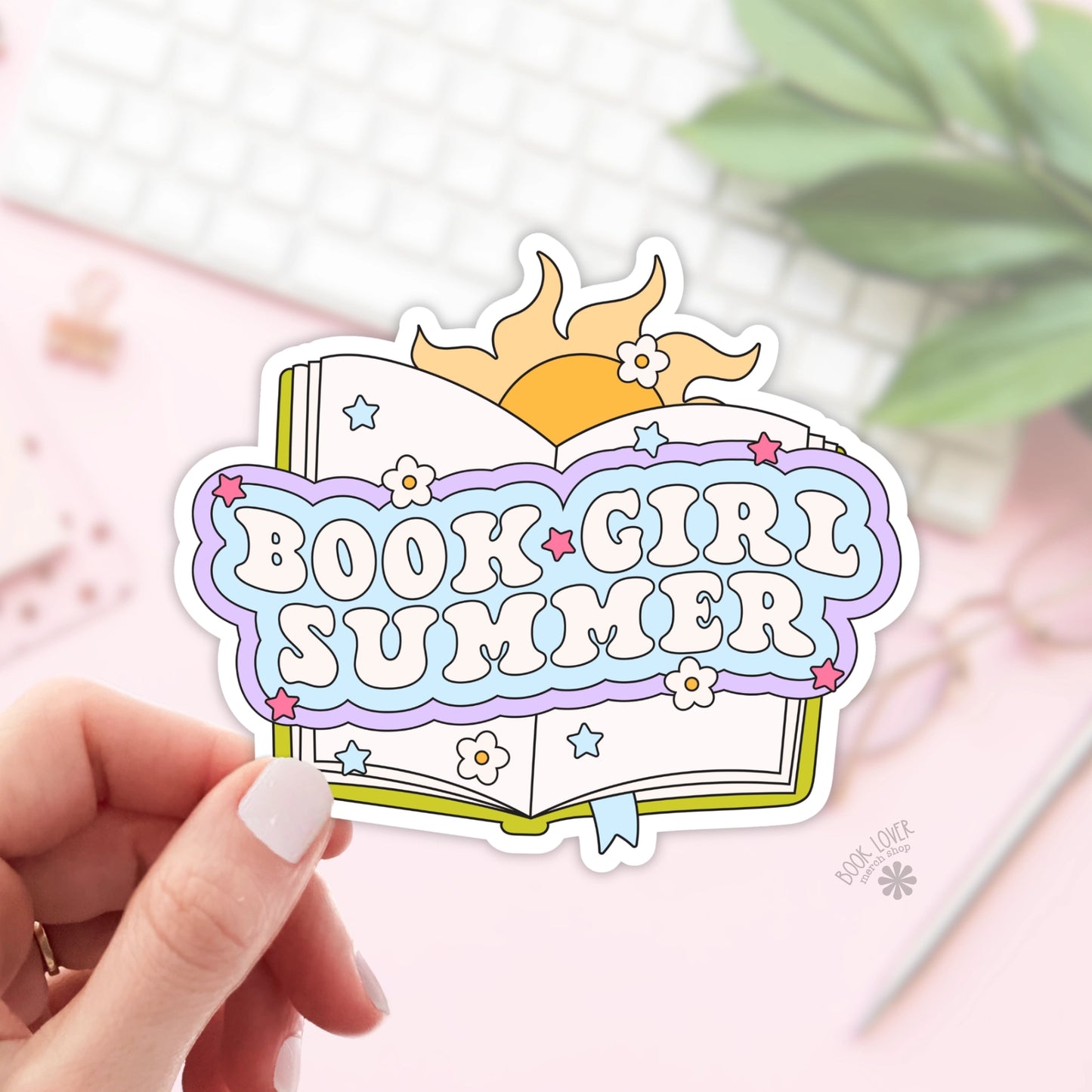 Book Girl Summer Sticker