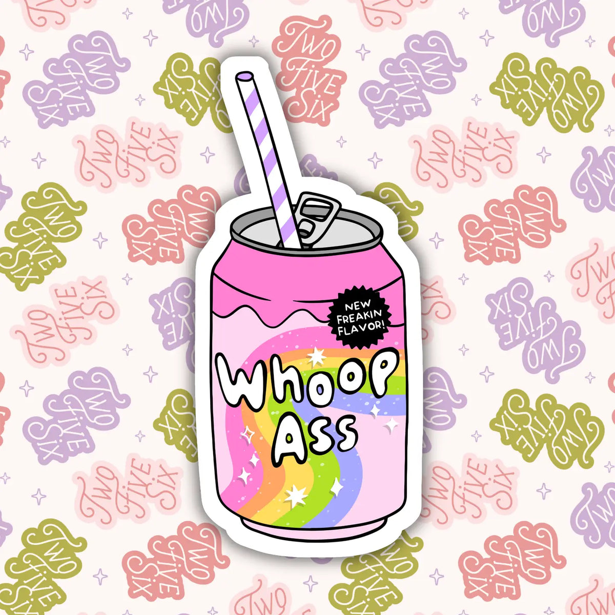 Can of Whoop Ass Sticker