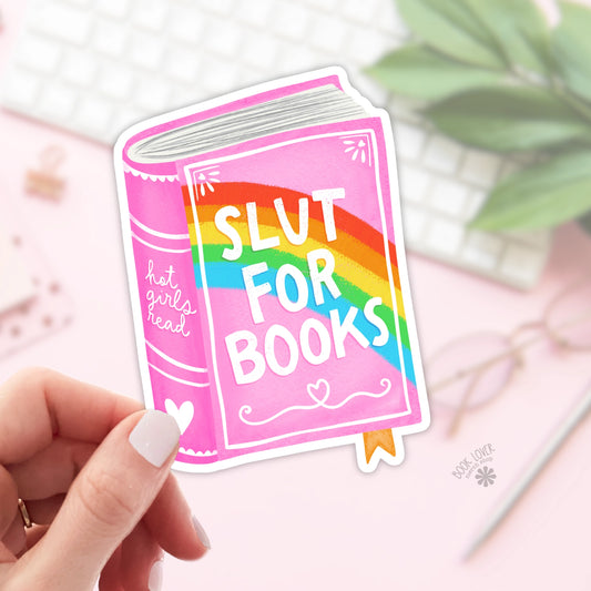 Slut For Books Sticker
