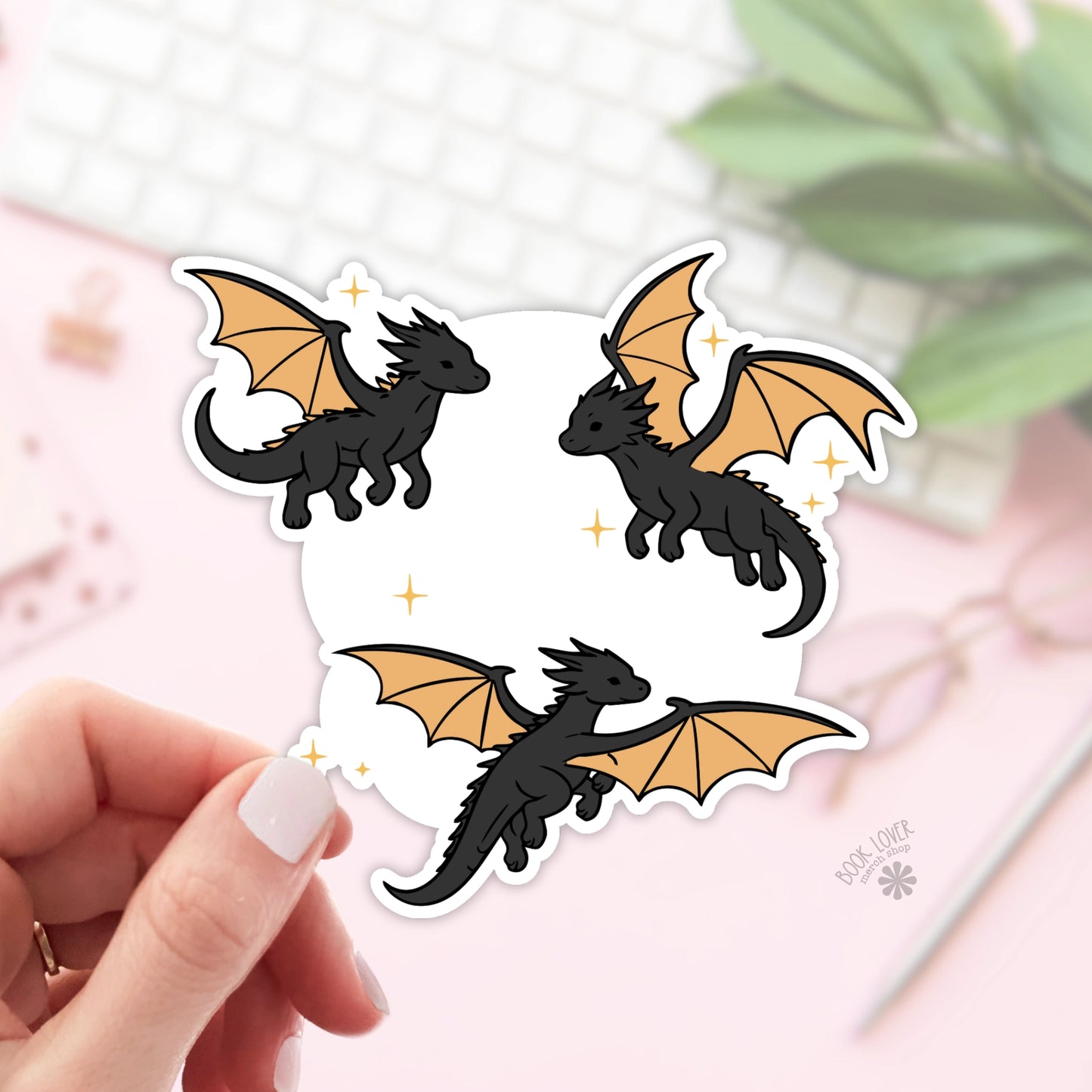 Black Dragons Bookish Babe Stickers