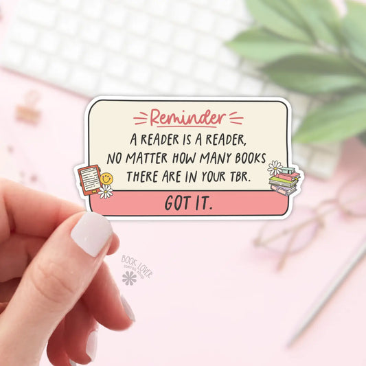 Reader Is A Reader Sticker