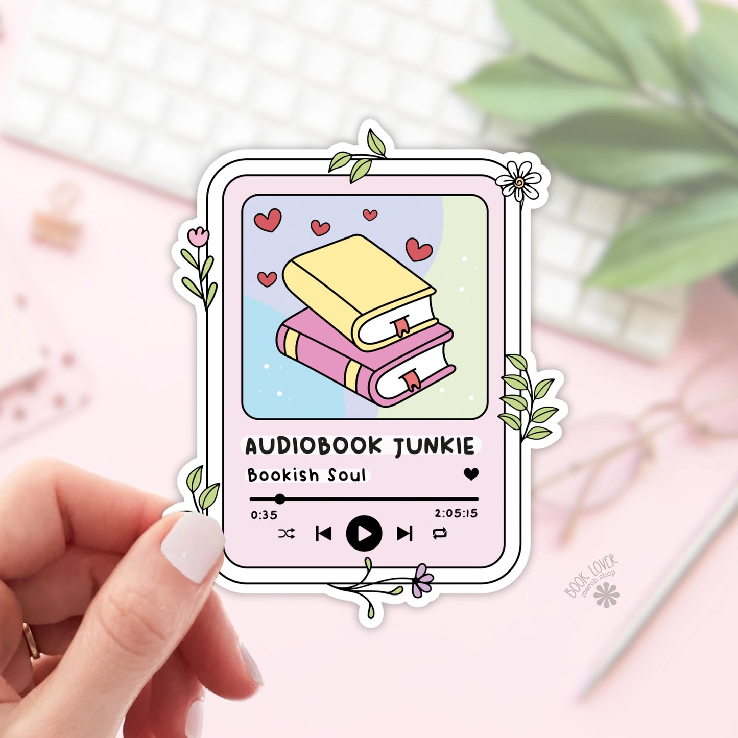 Audio Book Junkie Sticker