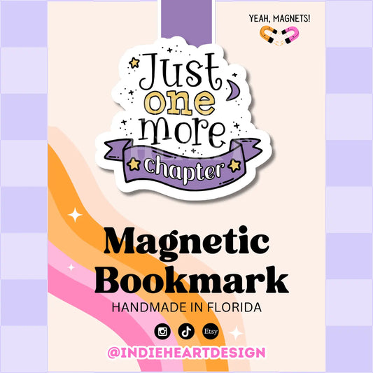 Just One More Chapter with Stars Magnetic Bookmark