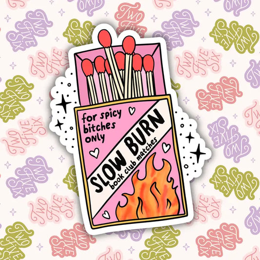 Slow Burn Book Club Matches Sticker