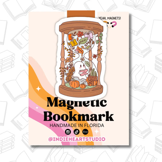 Fall Hourglass Cottagecore Aesthetic Magnetic Bookmark