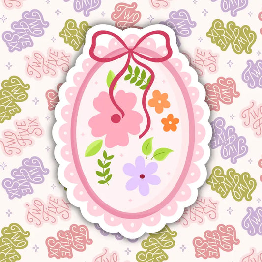Framed Flowers Sticker