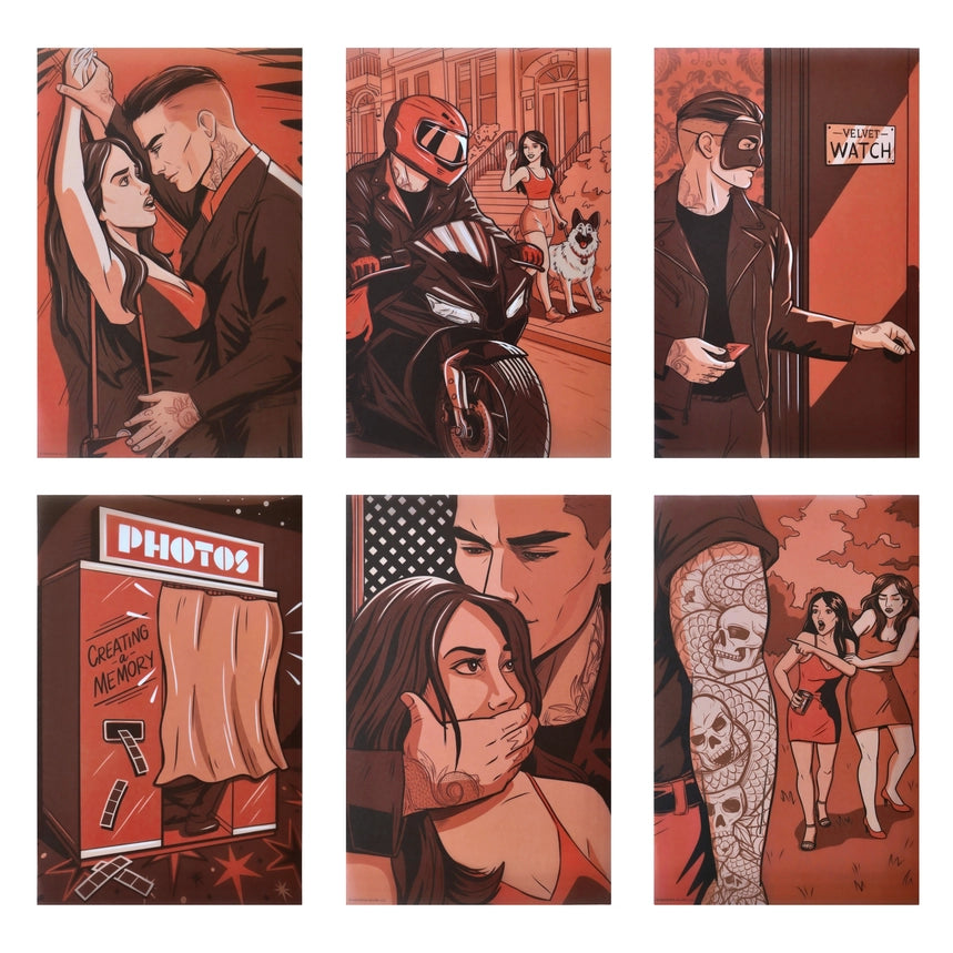 Caught Up Book Scene Illustrations (6-Pack)