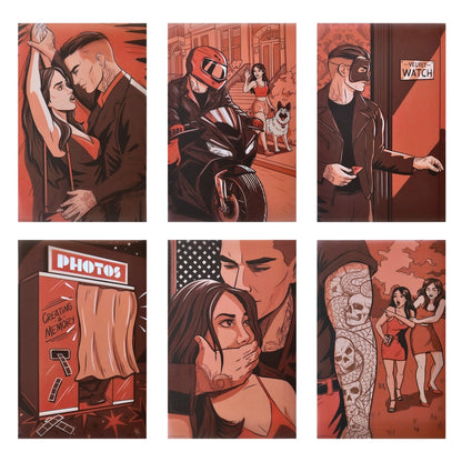 Caught Up Book Scene Illustrations (6-Pack)