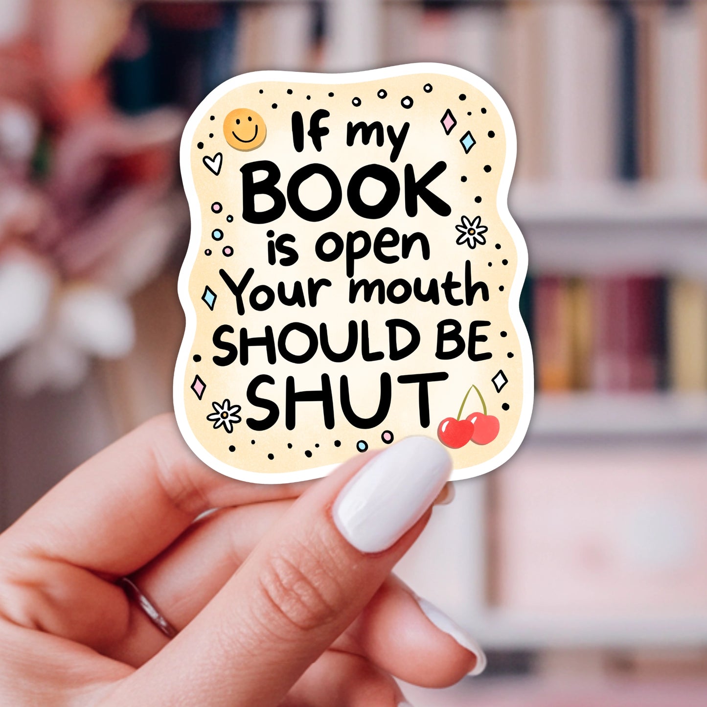 Quiet, I'm Reading Snarky Sticker