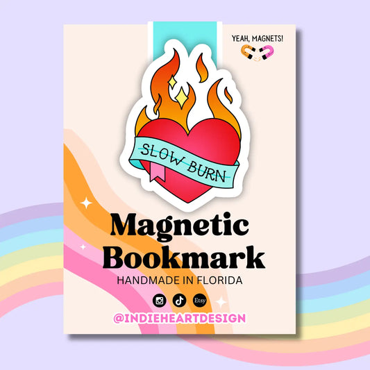 Slow Burn Heart Magnetic Bookmark