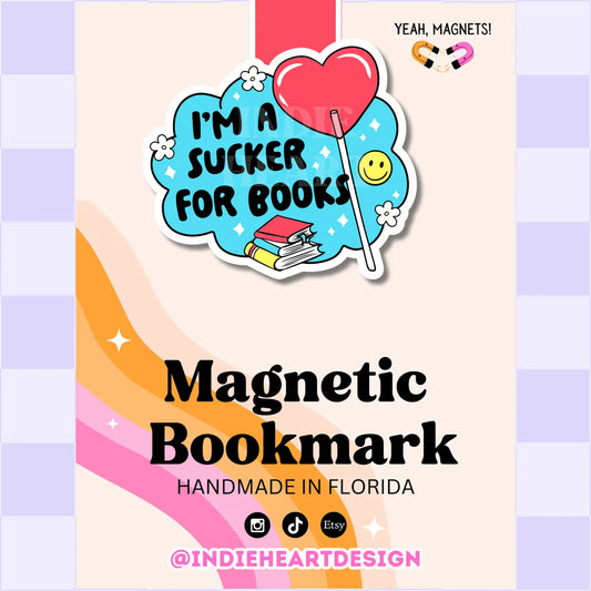 Sucker For Books Magnetic Bookmark