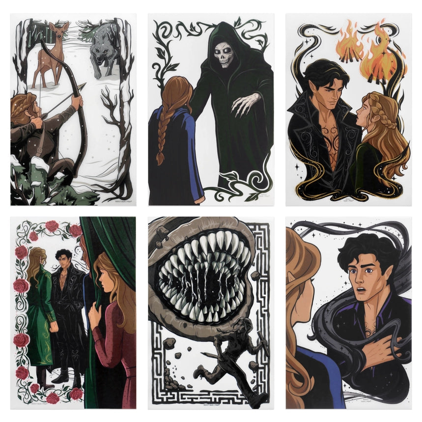 A Court of Thorns and Roses Book Scene Illustrations (6-Pack)