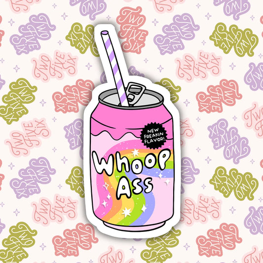Can of Whoop Ass Sticker