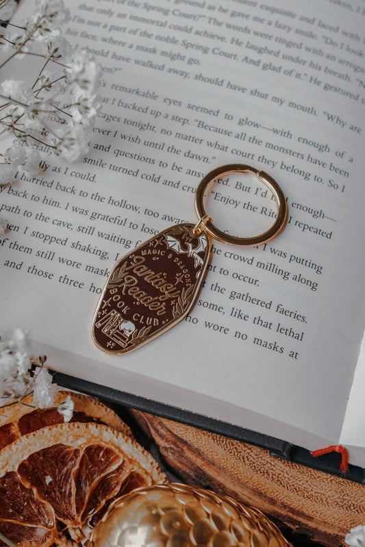 Fantasy Reader Metal Keychain