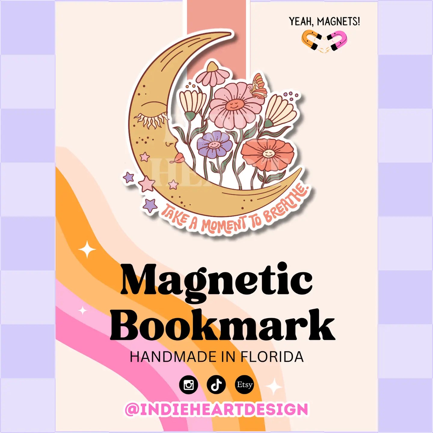 Take A Moment To Breathe Magnetic Bookmark