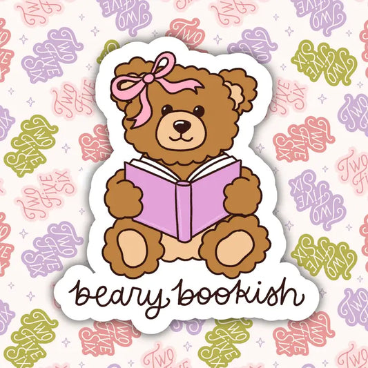 Beary Bookish Sticker