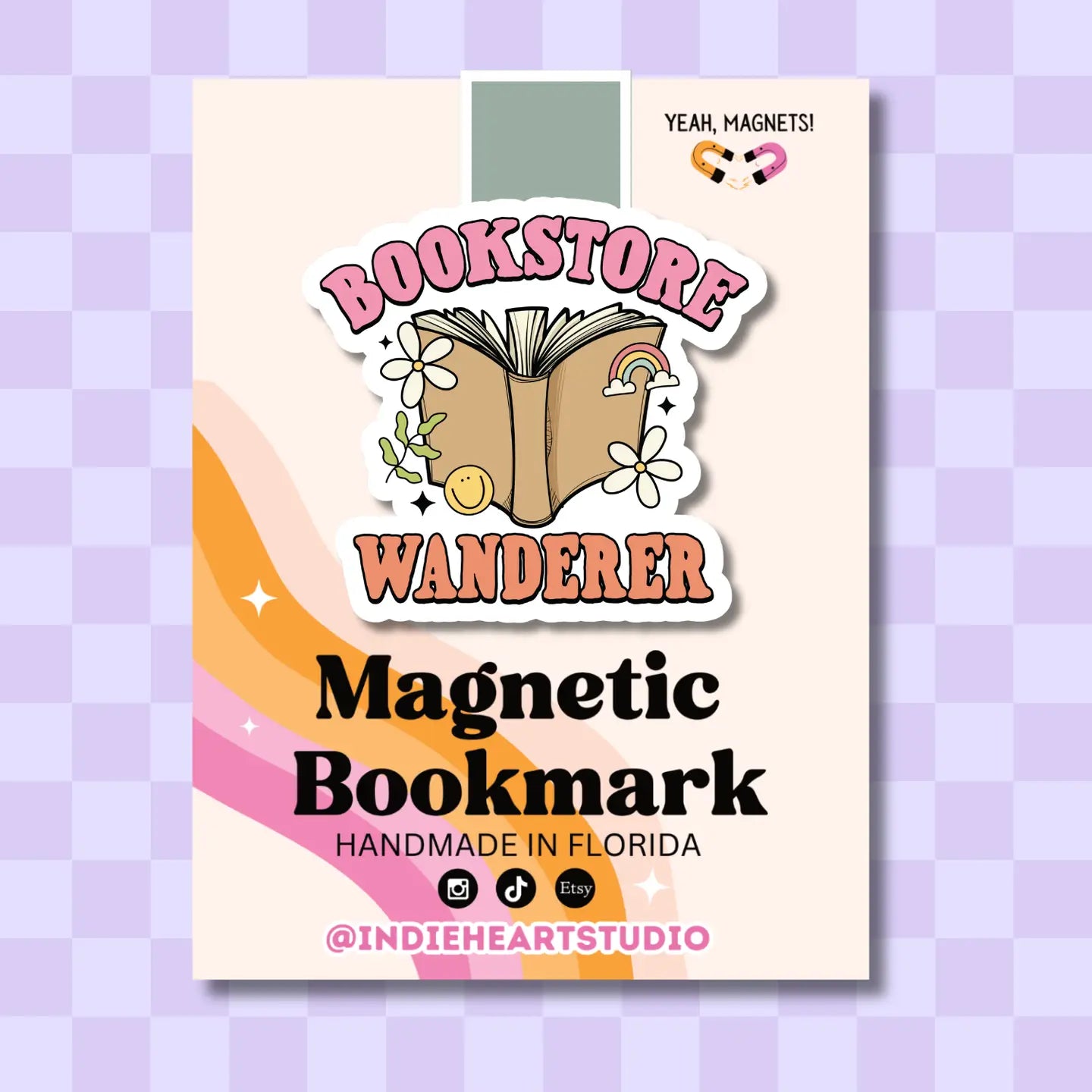 Bookstore Wanderer Magnetic Bookmark HOLO LAMINATED