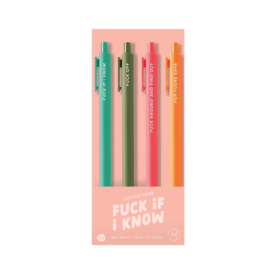 Fuck If I Know Jotter Pen Pack