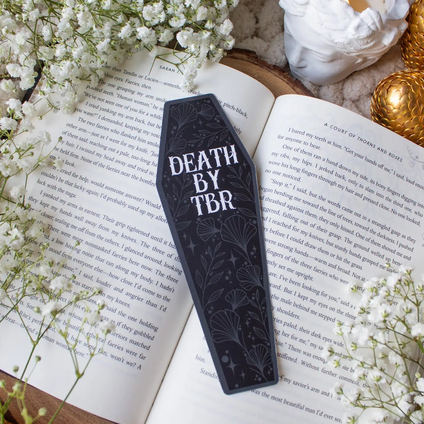 Death By Tbr Halloween Coffin Die-Cut Bookmark