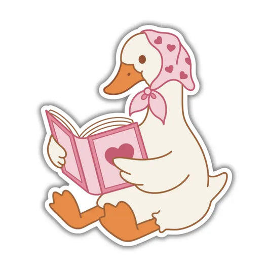 Reading Goose Sticker