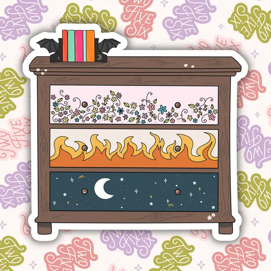 Bookish Dresser Sticker