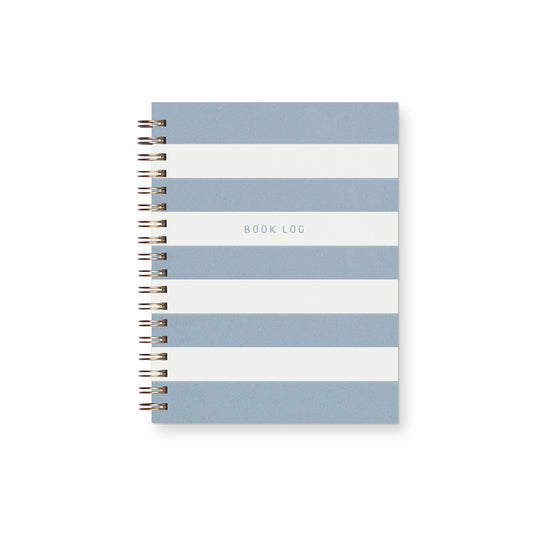 Blue Striped Book Log